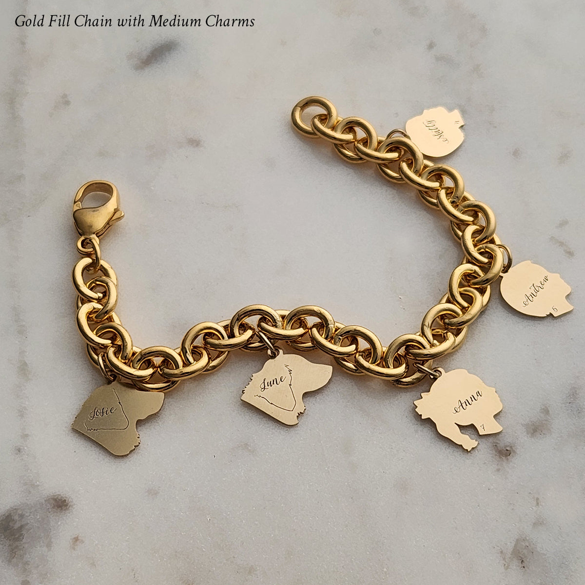 14K Gold Filled Round Link Bracelet - Vana Chupp Studio