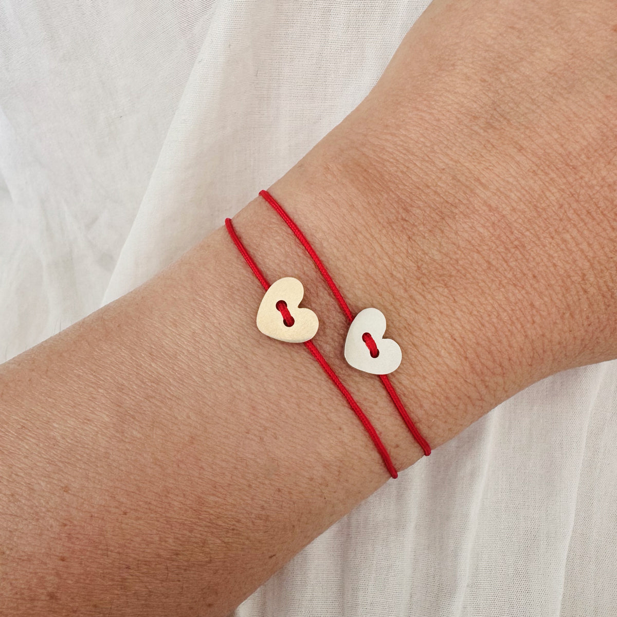 The Threaded with Love Silver Heart Bracelet - Free with purchase over $350 - Vana Chupp Studio