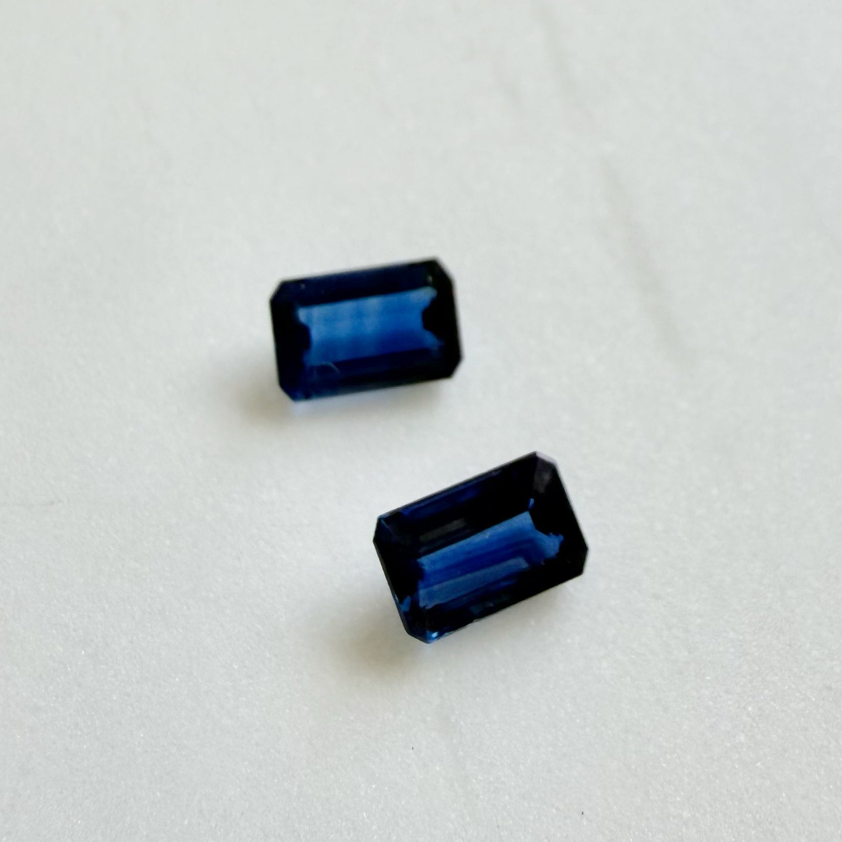 Pair of Emerald Step-Cut Blue Sapphire - 1.50 CTW