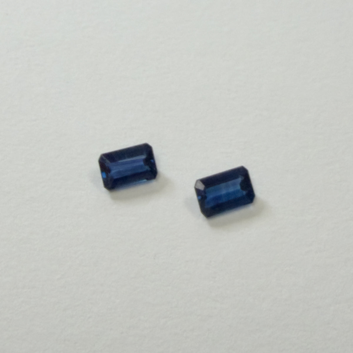 Pair of Emerald Step-Cut Blue Sapphire - 1.50 CTW