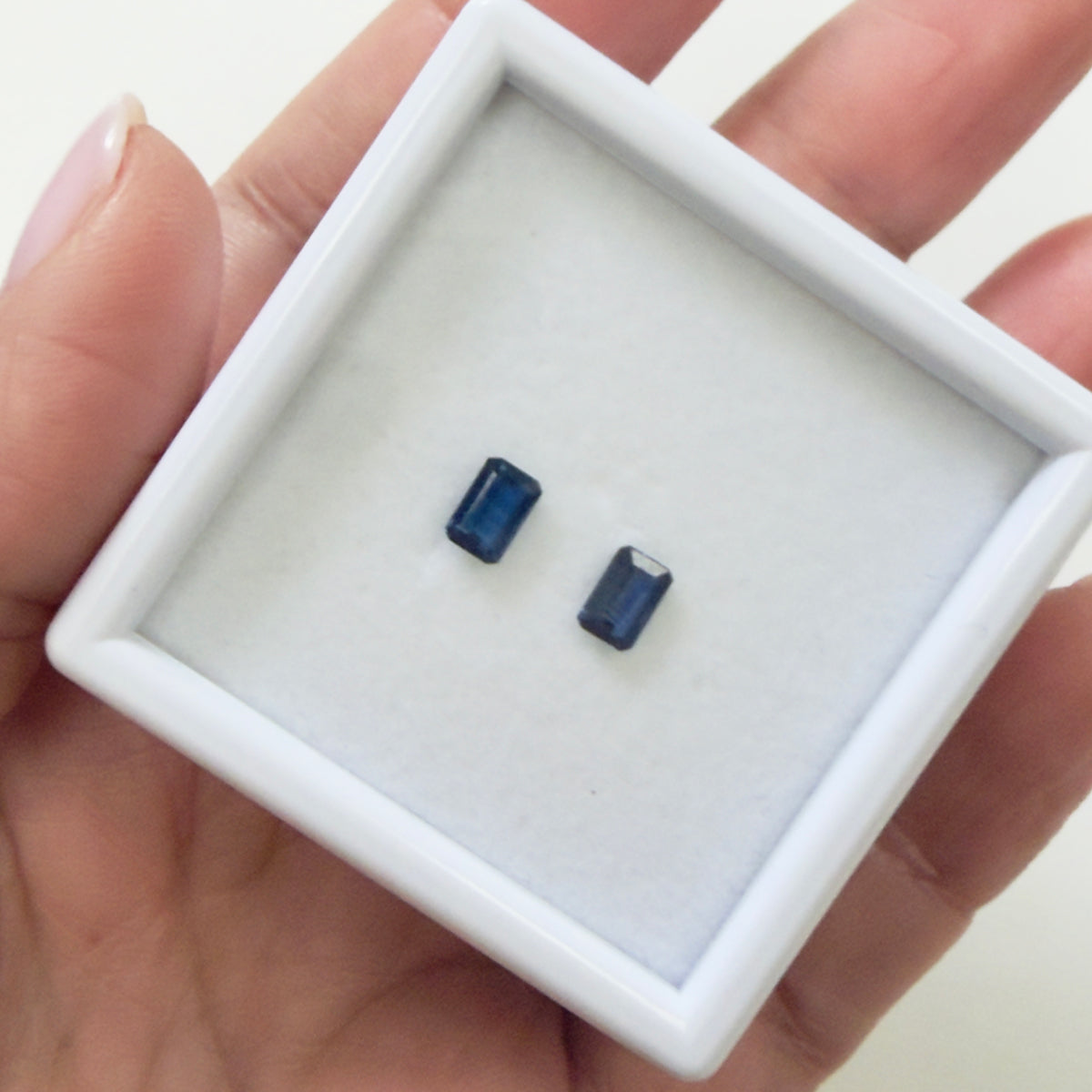 Pair of Emerald Step-Cut Blue Sapphire - 1.50 CTW