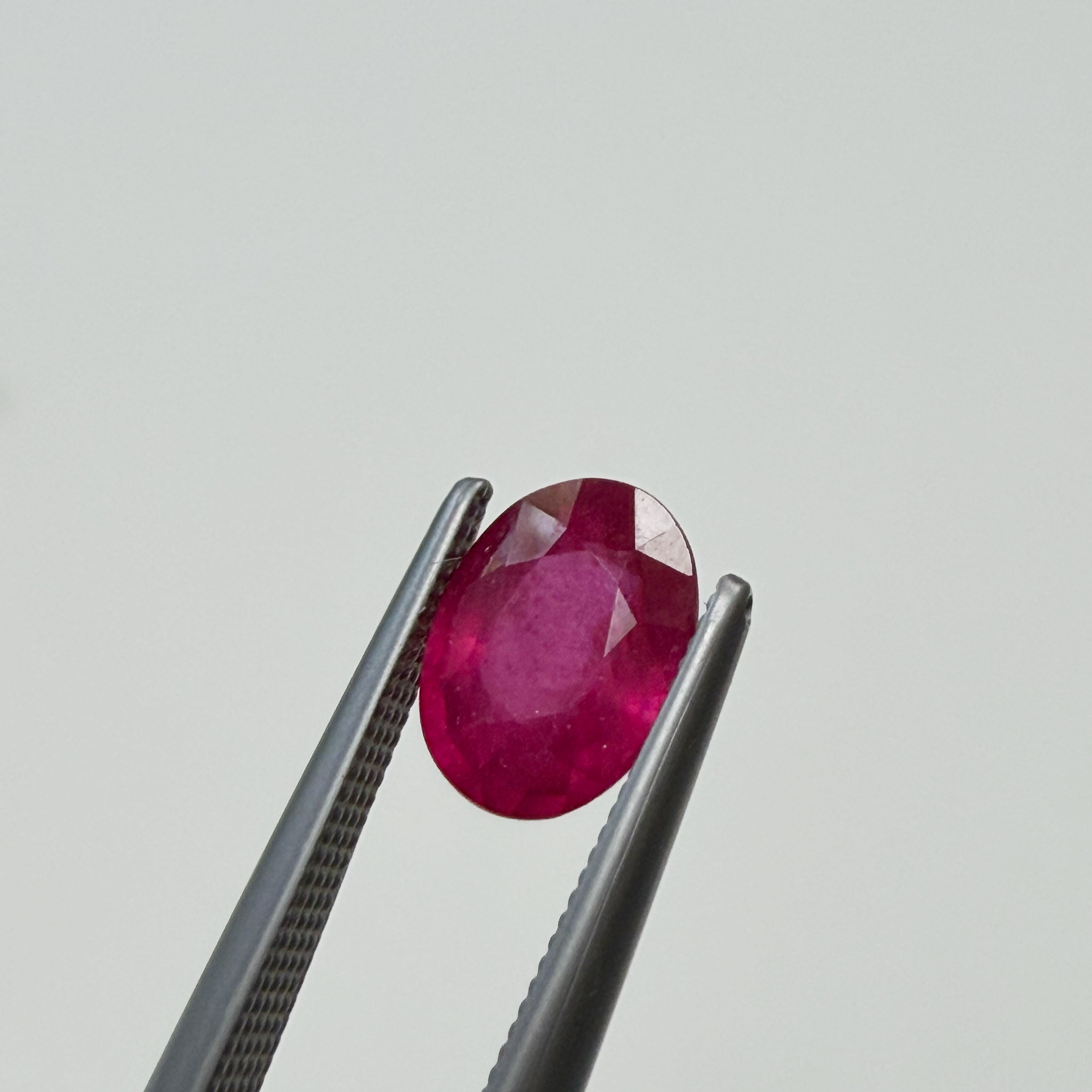 Pair of 8x6 mm Oval Fissure Filled Rubies - 3.20 CT