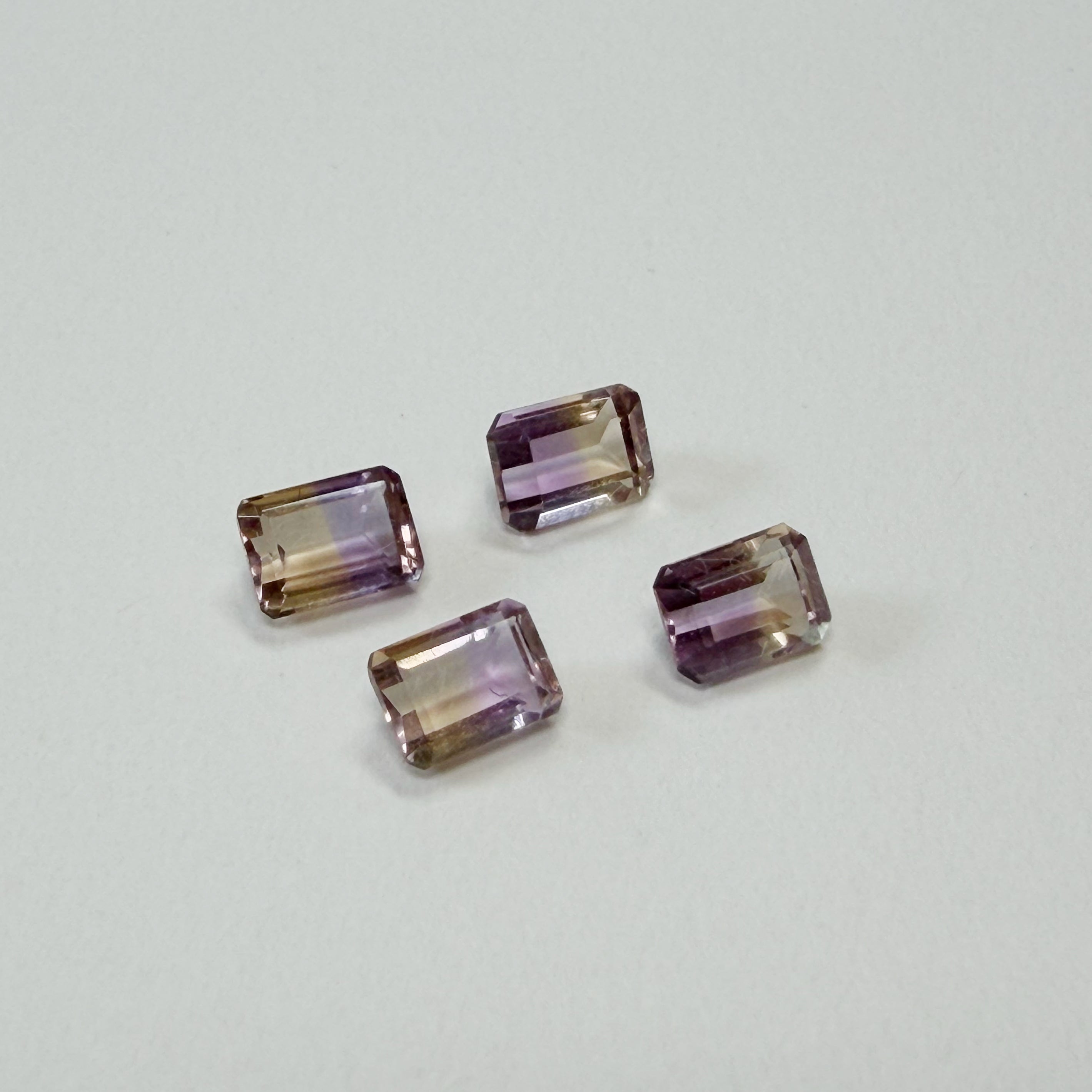 Parcel of Four 7x5 mm Emerald Step-Cut Natural Ametrines - 4.0 CTW