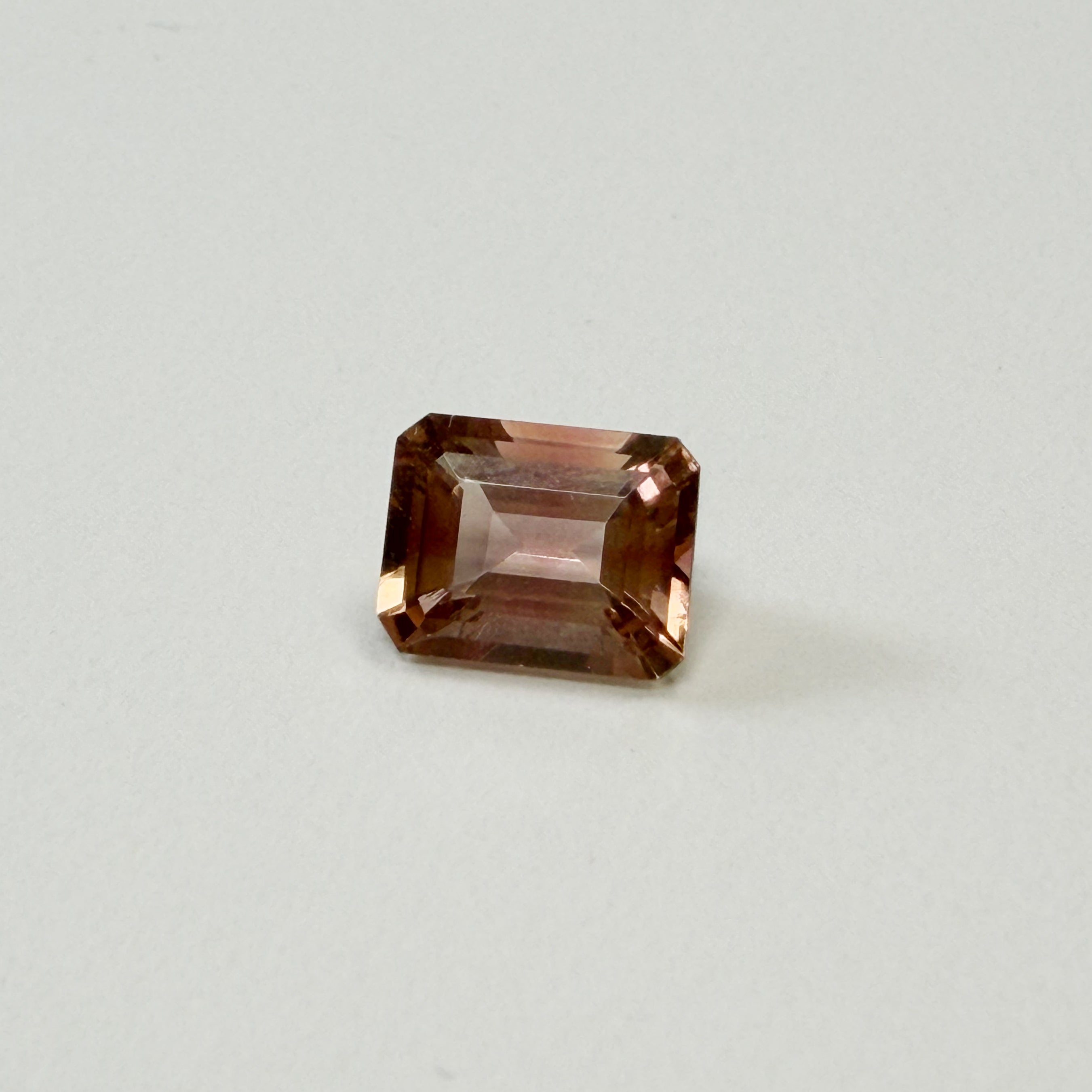 9x7 mm Emerald Cut Natural Orange Peach Tourmaline - 2.30 CT