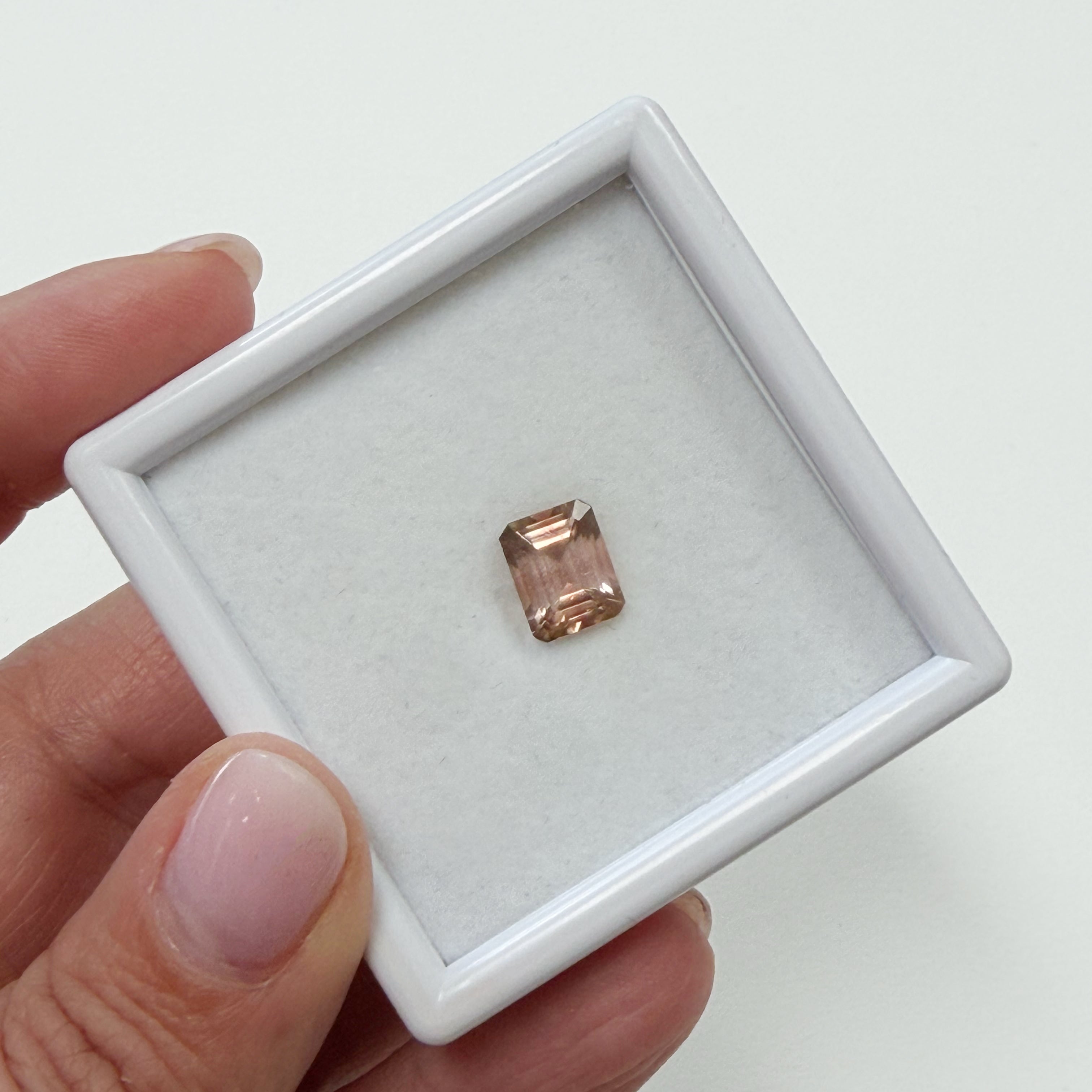 9x7 mm Emerald Cut Natural Orange Peach Tourmaline - 2.30 CT