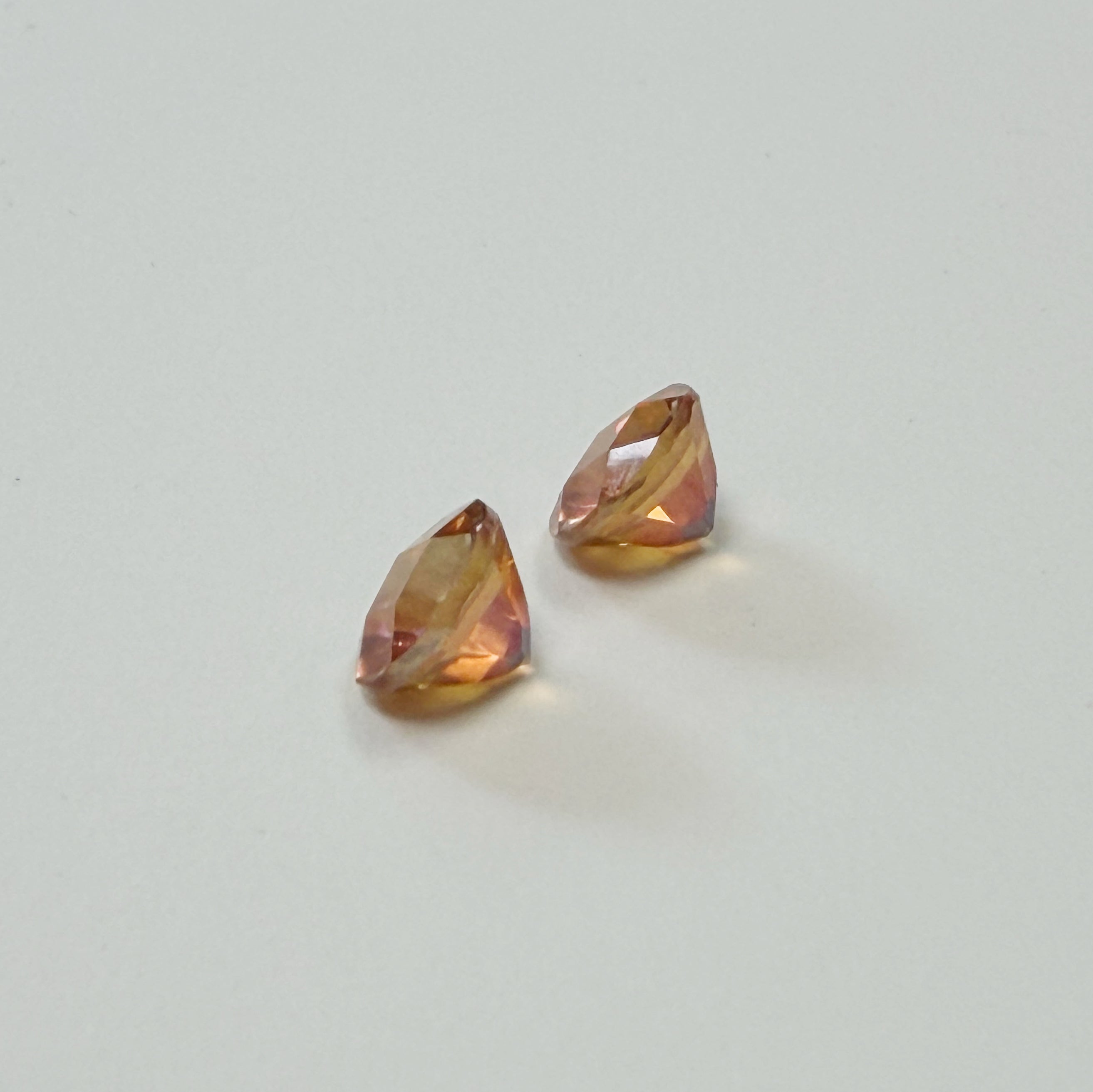 Pair of 7 mm Round Faceted Azotic Twilight Topaz