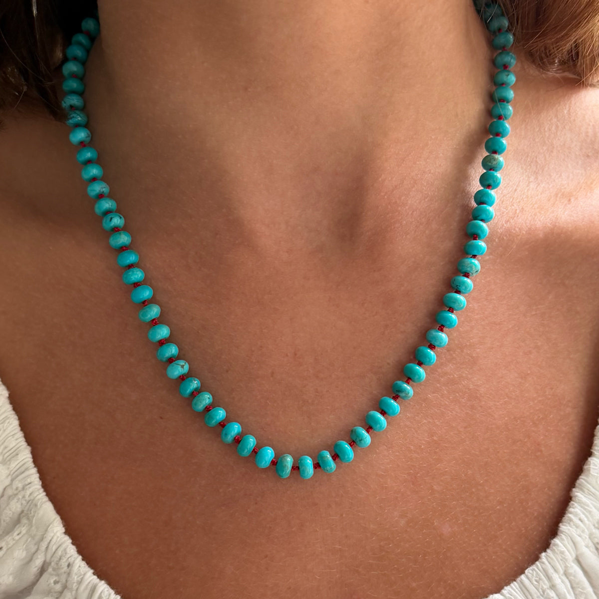 Kingman Turquoise Bead Necklace