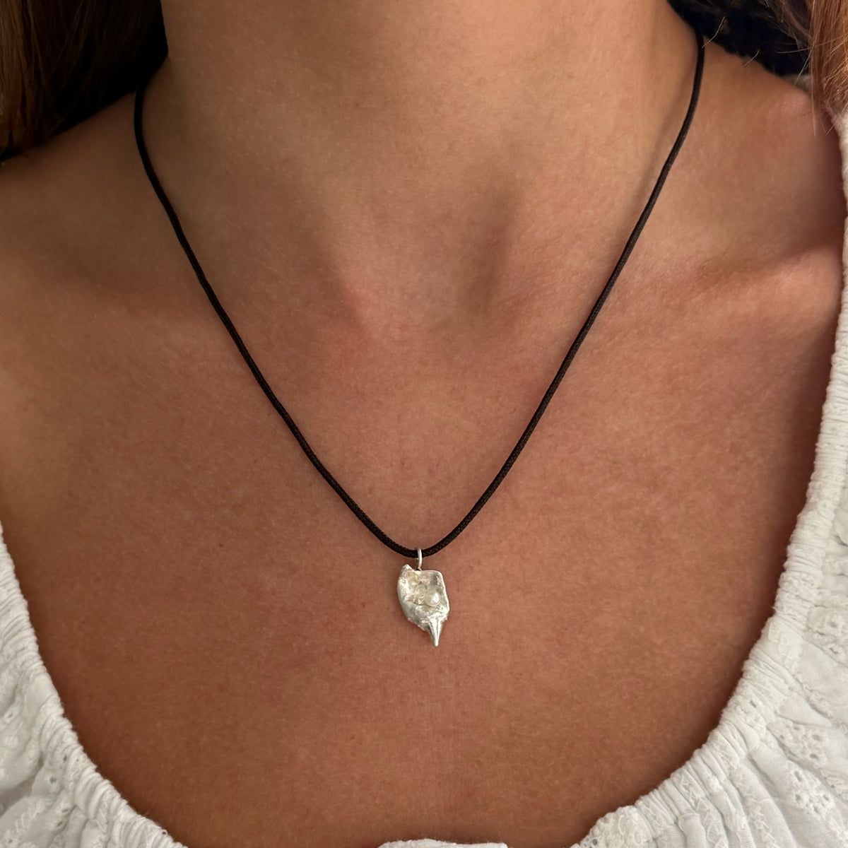 Silver Dew Drop Necklace #7