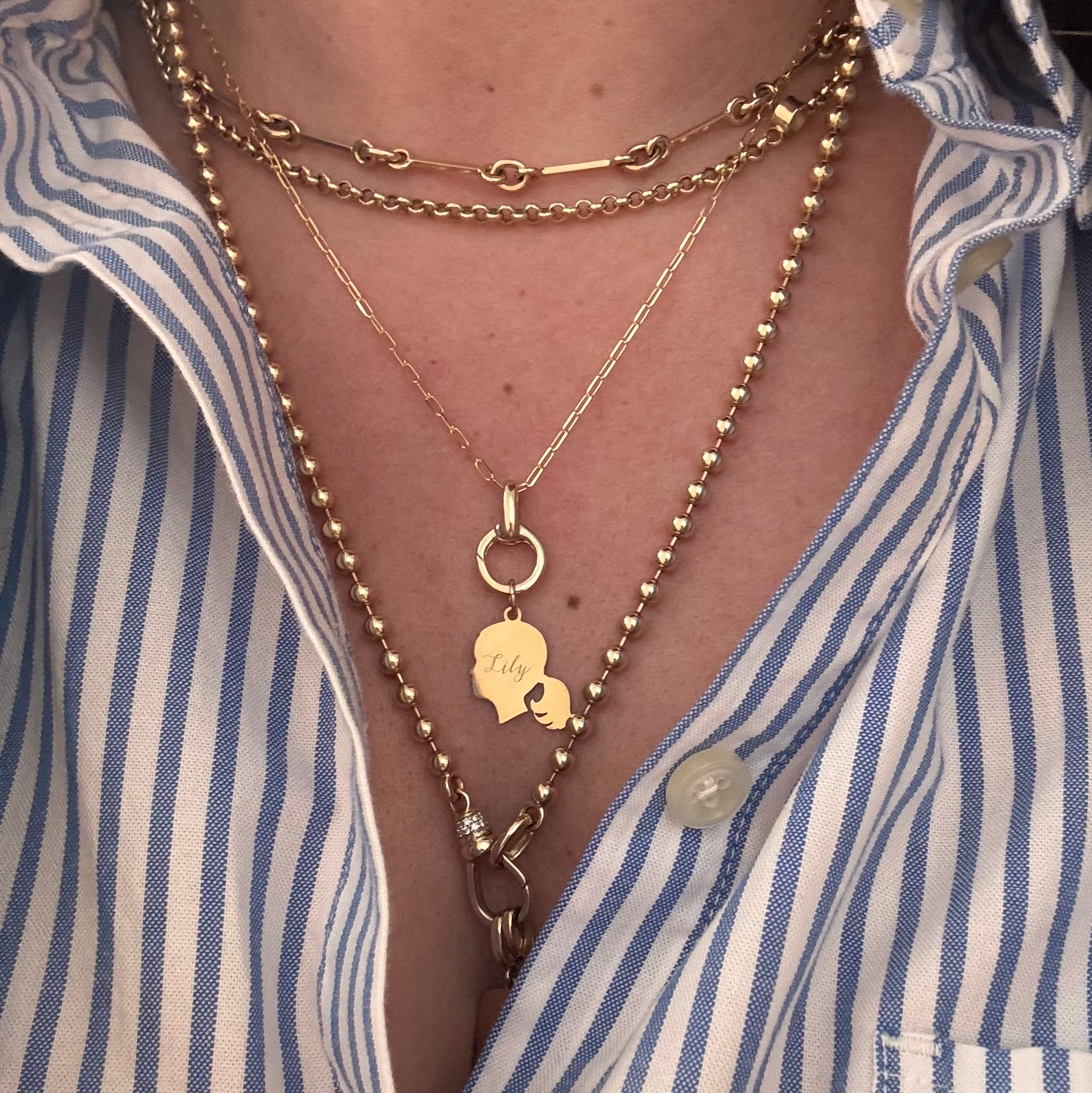 The Ball n Chain Necklace with Fancy Clasp