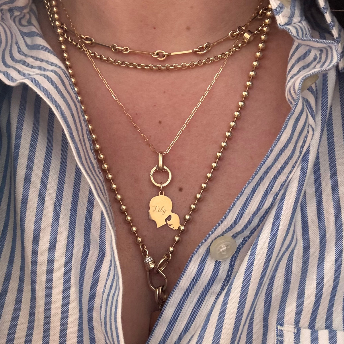 The Ball n Chain Necklace with Fancy Clasp