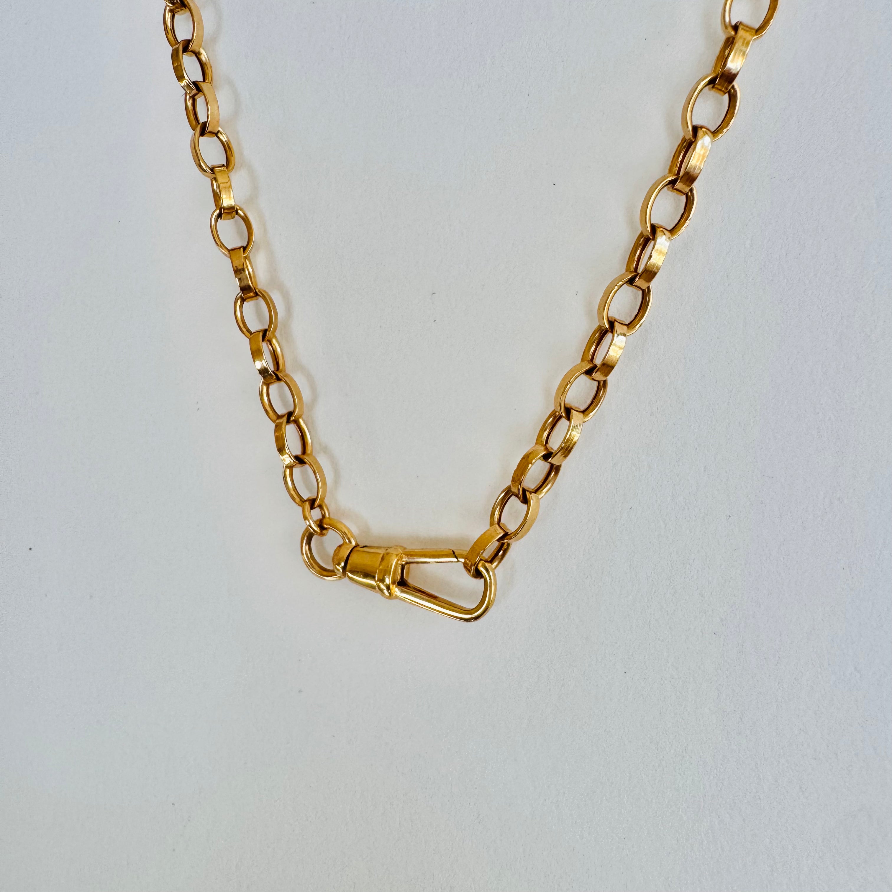14K Double Clasp Belcher Rolo Chain