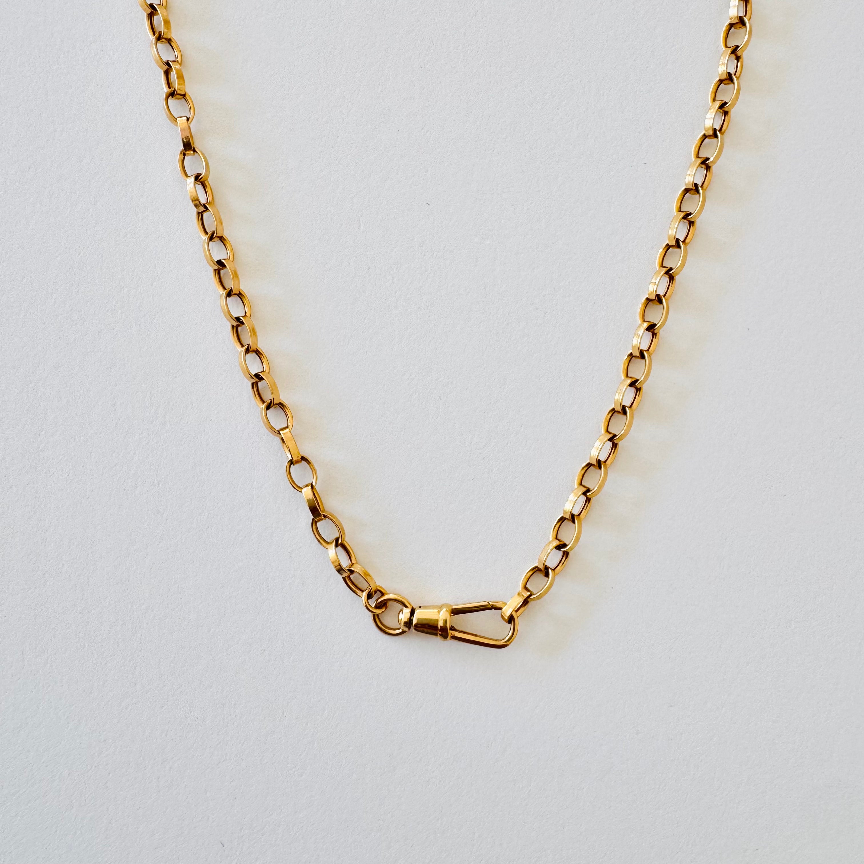 14K Double Clasp Belcher Rolo Chain