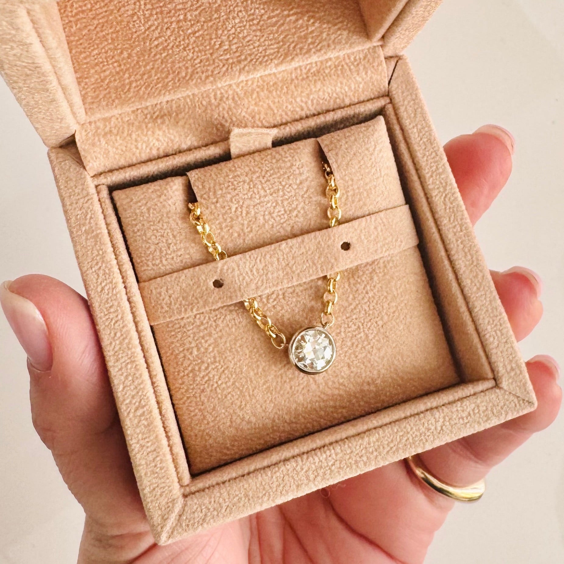 The Legacy Diamond Solitaire Necklace - Vana Chupp Studio