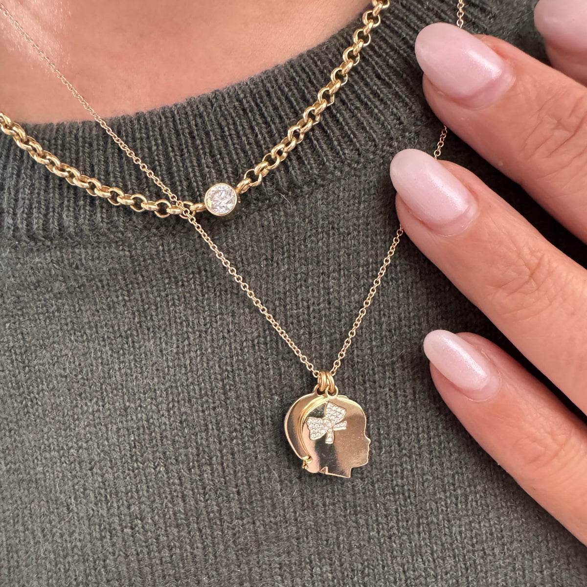 The Diamond Solitaire Necklace - Vana Chupp Studio