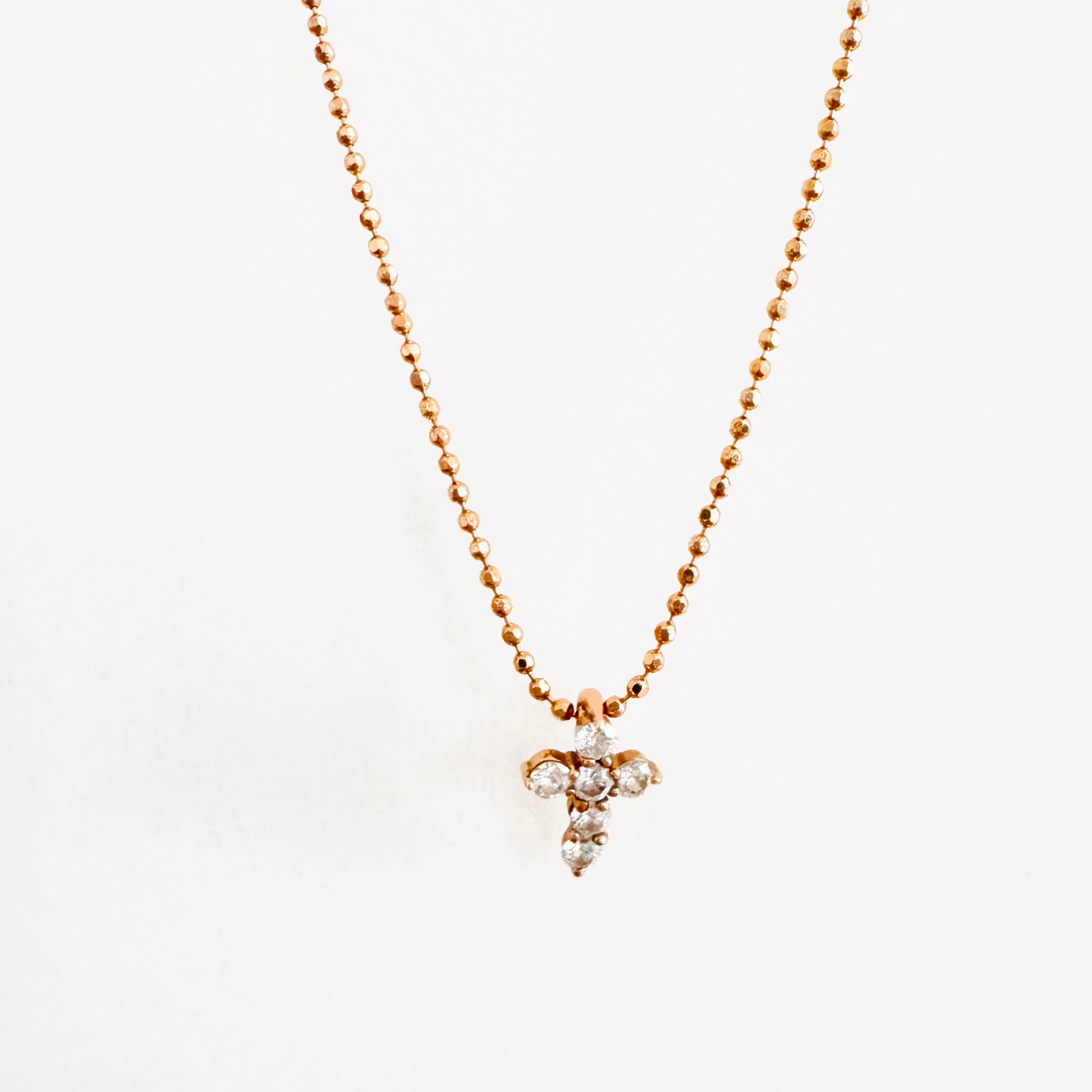 The Petite Diamond Cross Necklace - Sample Sale