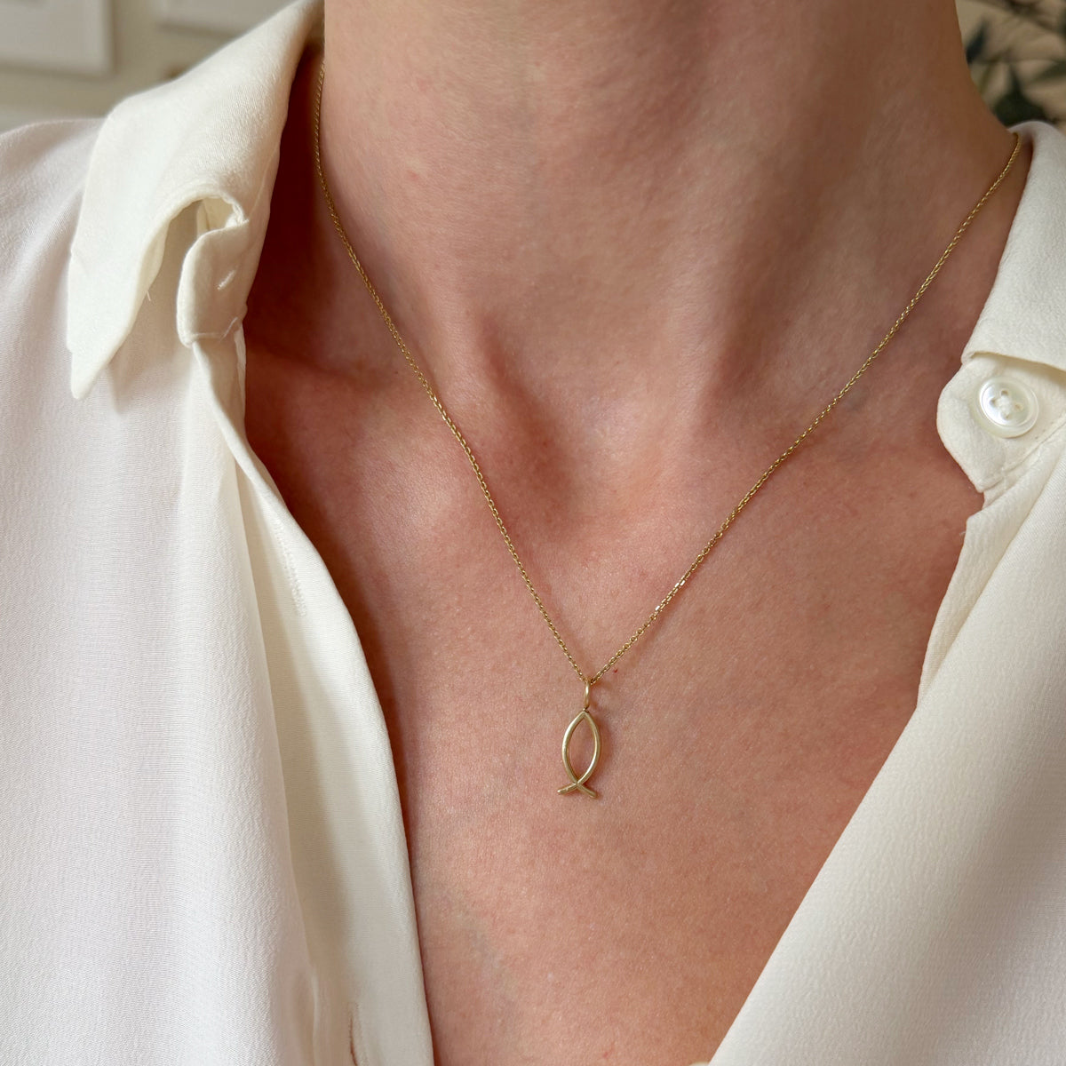 14K Gold Ichthus Charm