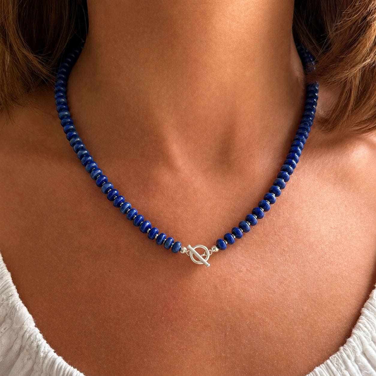 Lapis Lazuri Rondelle Necklace