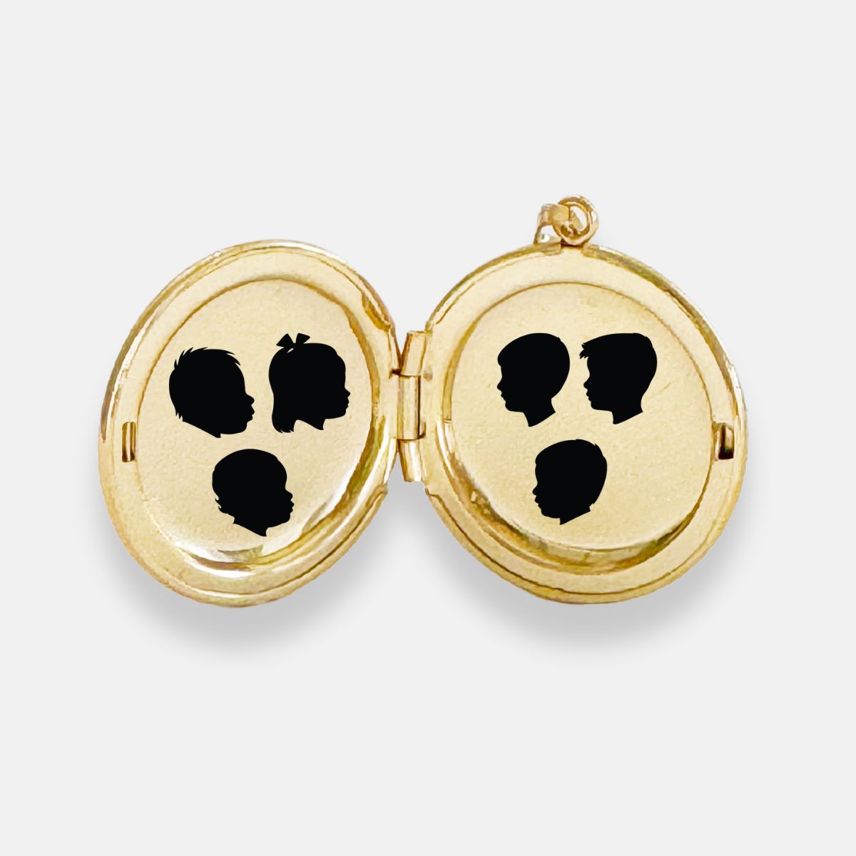 14k Yellow Gold Large Silhouette Locket Necklace - Vana Chupp Studio