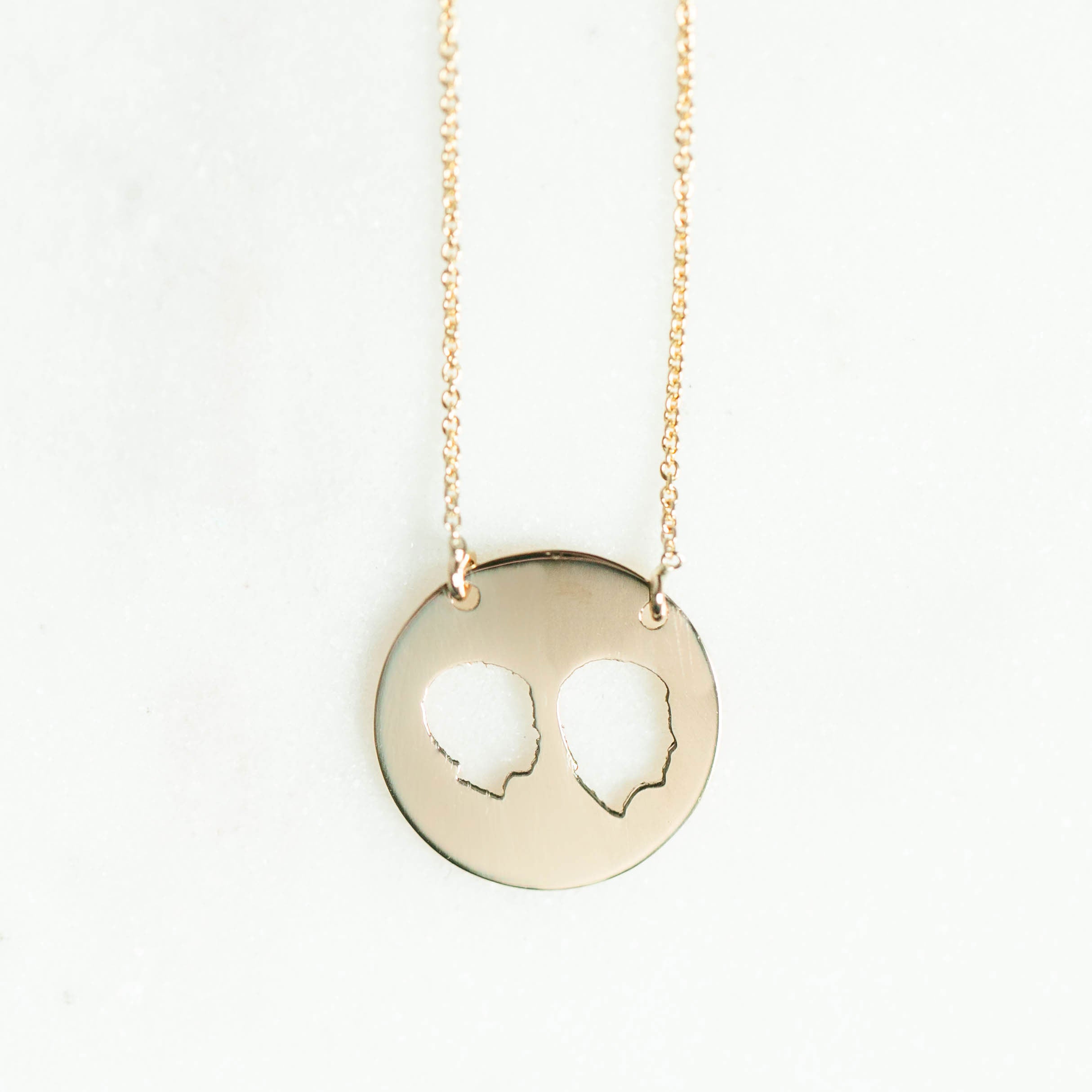 14K Yellow Gold Medallion Necklace - Sample Sale