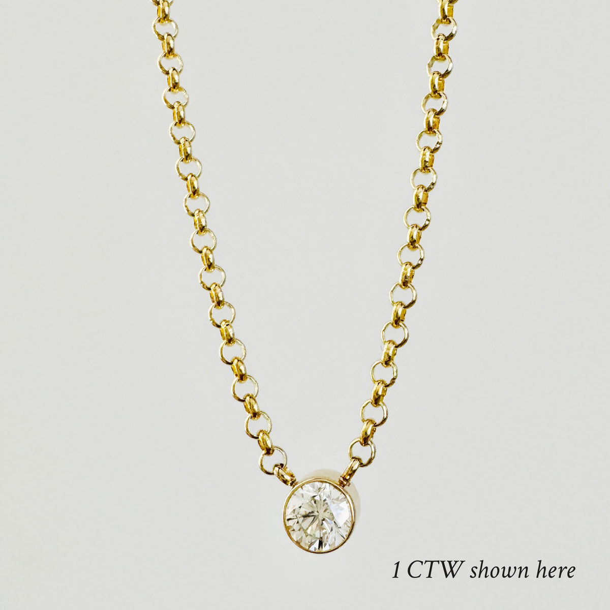 The Diamond Solitaire Necklace - Vana Chupp Studio