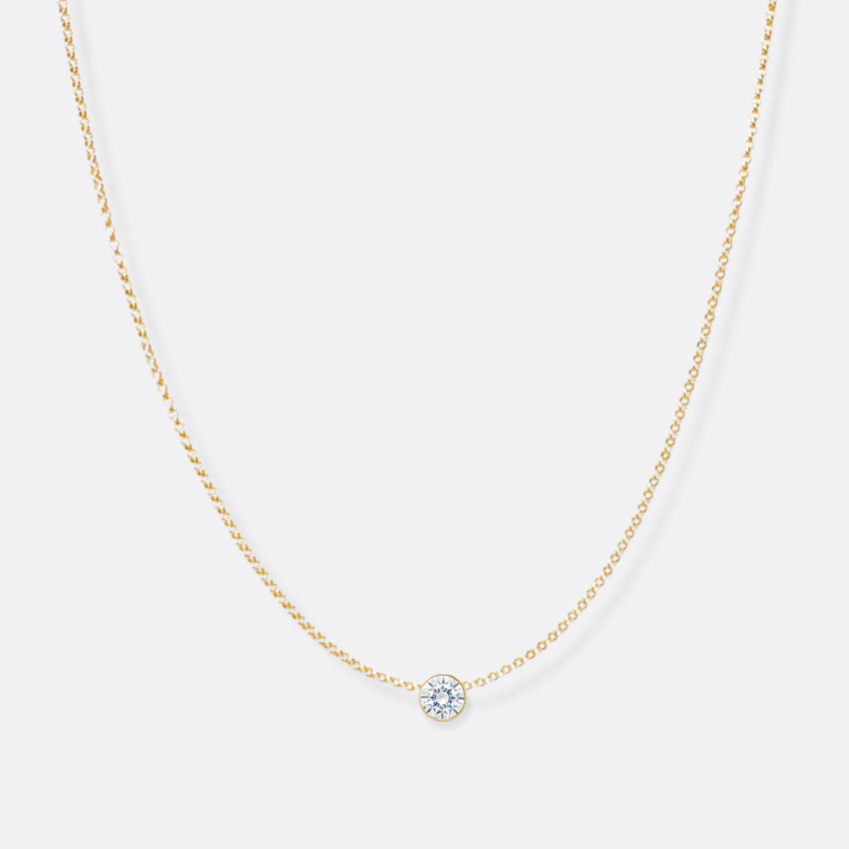 The Diamond Solitaire Necklace - Vana Chupp Studio