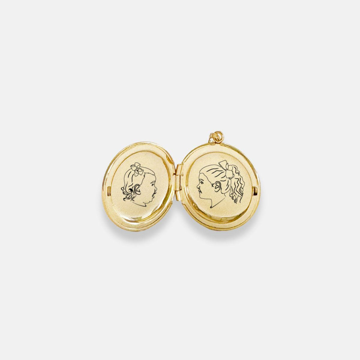 14k Yellow Gold Medium Silhouette Locket Necklace - Vana Chupp Studio