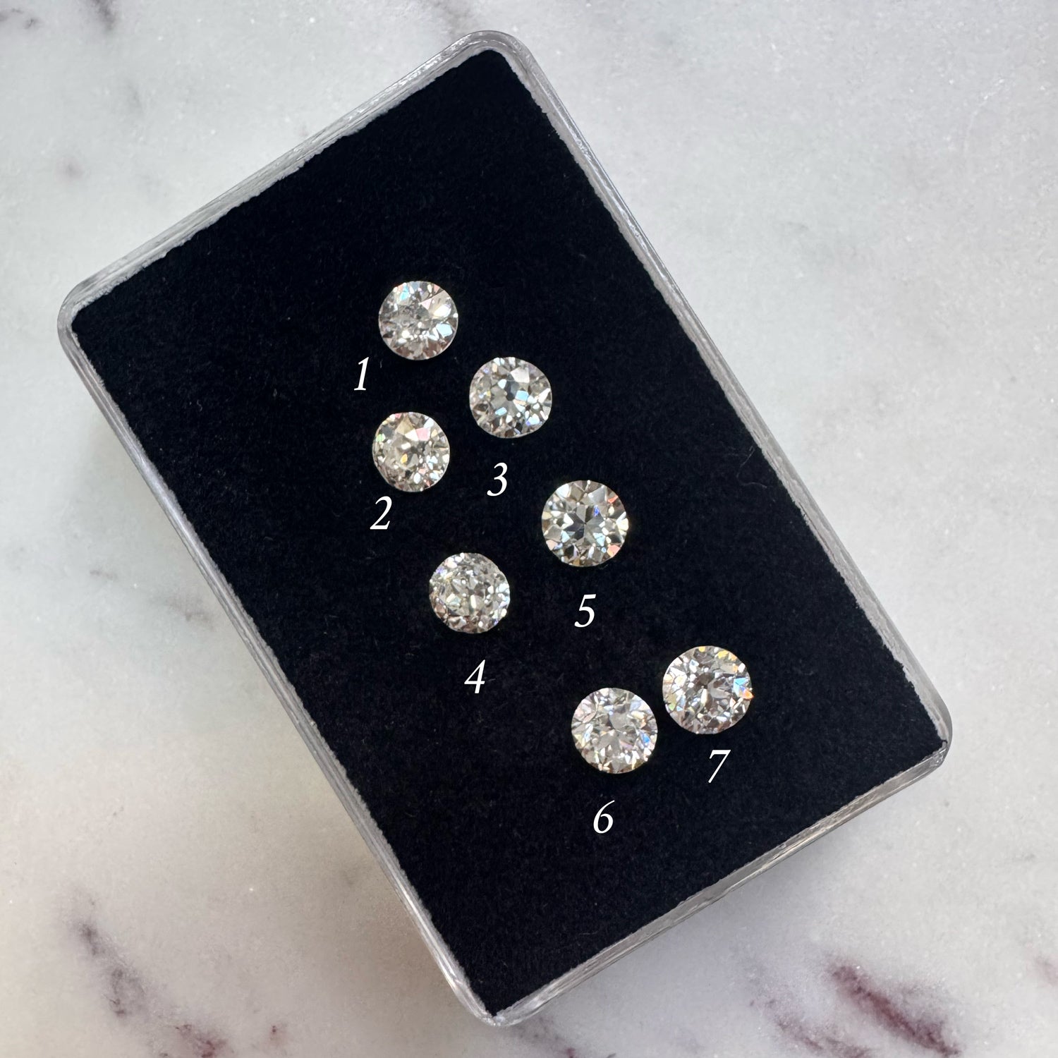 Old Mine European Cut Diamonds 5- 5.5 mm