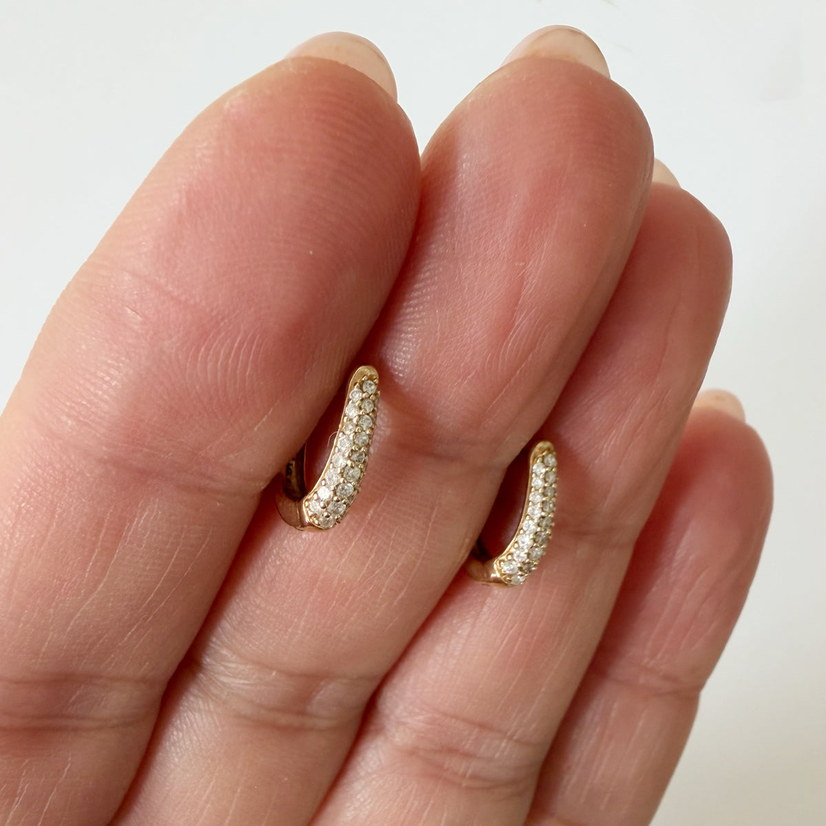14K Yellow Gold 1/5 CTW Lab-Grown Diamond Hoop Earrings