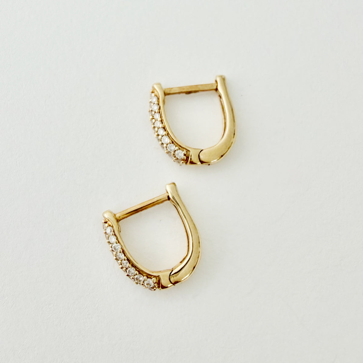 14K Yellow Gold 1/5 CTW Lab-Grown Diamond Hoop Earrings