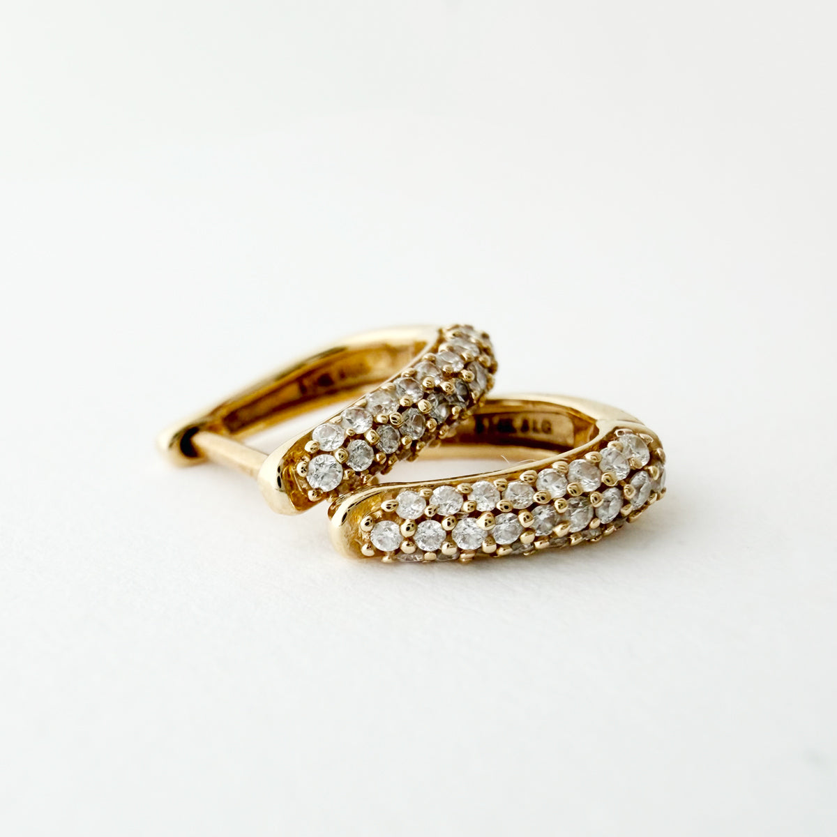 14K Yellow Gold 1/5 CTW Lab-Grown Diamond Hoop Earrings