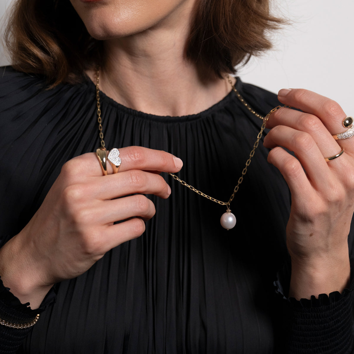14K Jumbo Fresh Water Pearl Charm - Vana Chupp Studio