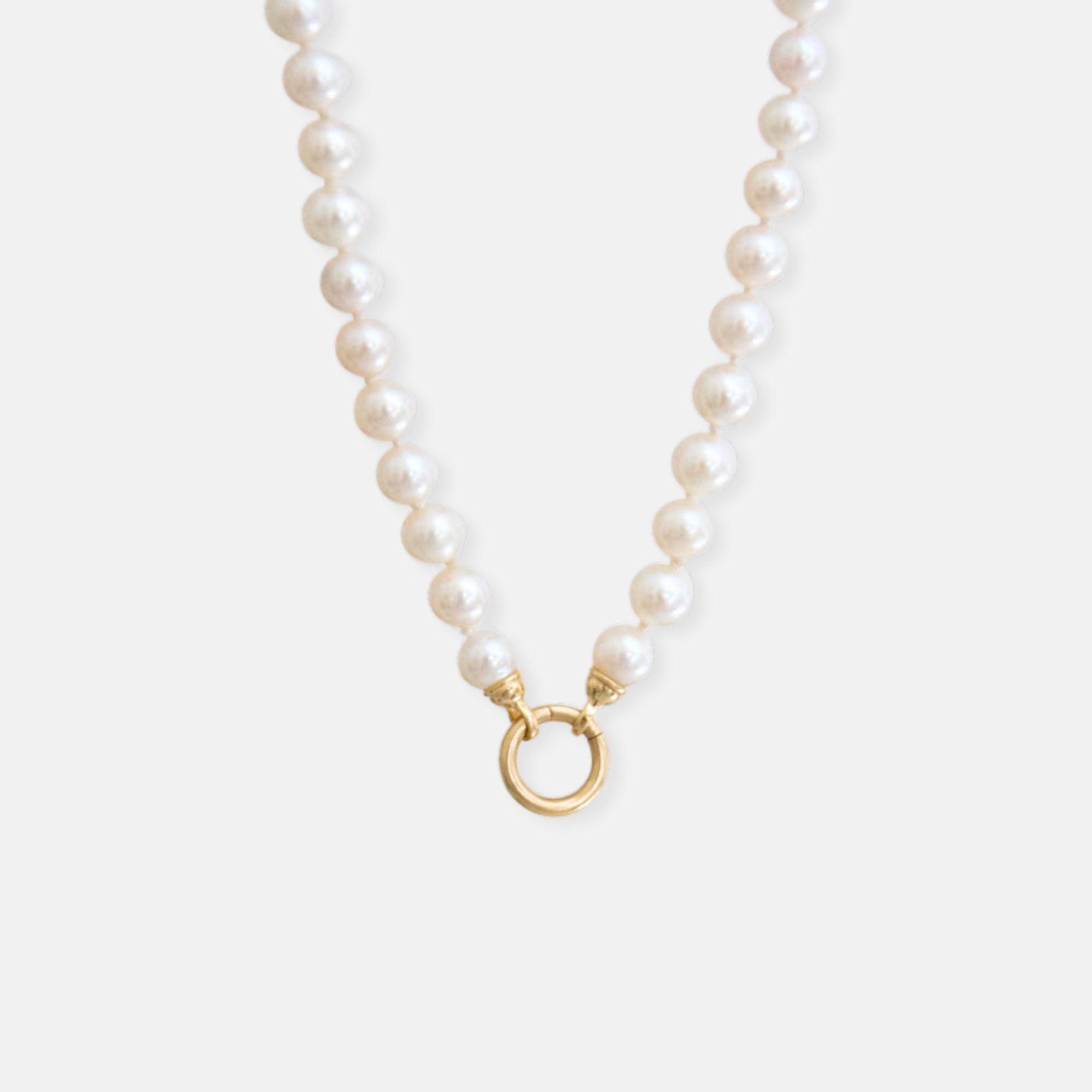 Pearl Necklace with Charm Holder