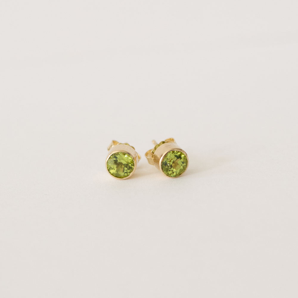 Peridot Stud Earrings