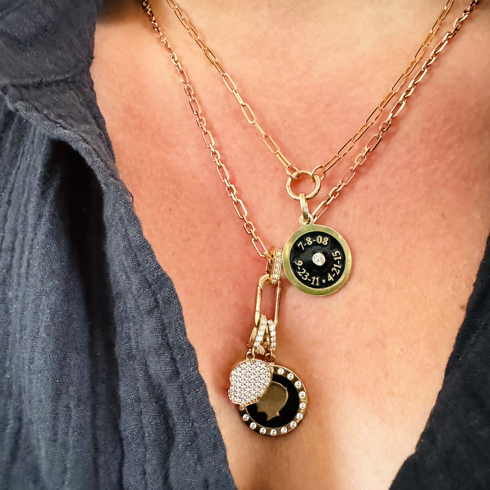 Personalized Enamel Medallion - With Up to 4 Names - Vana Chupp Studio