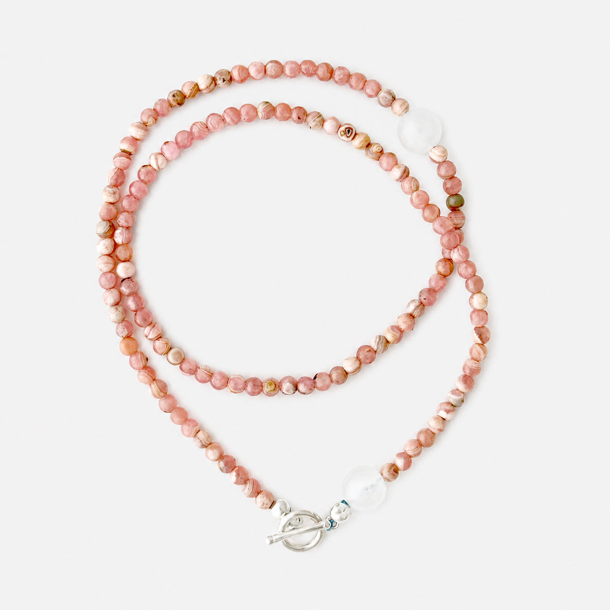 Pink Rhodochrosite & Moonstone Necklace