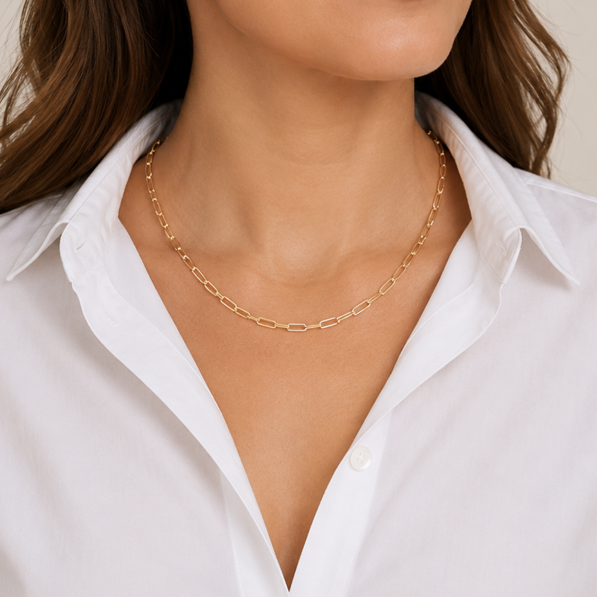 The Paperclip Chain Necklace - Medium Weight