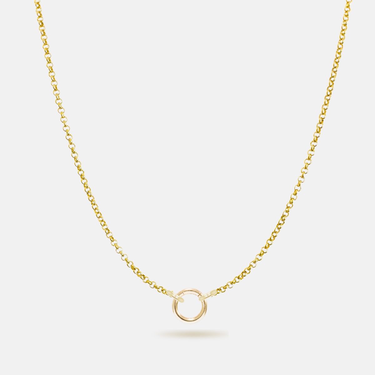 Standard Rolo Chain Necklace with Charm Holder - Vana Chupp Studio