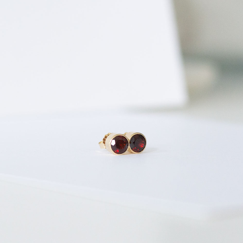 Garnet Stud Earrings