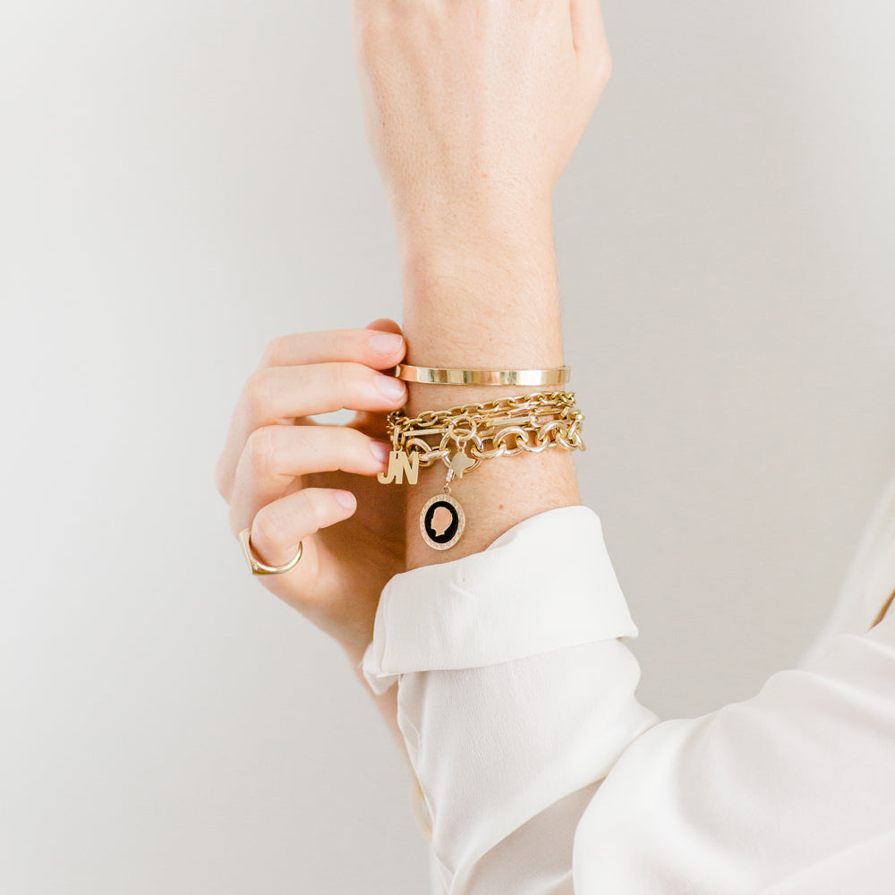 Rolo Chain Locket Charm Bracelet, 14k Gold Rolo Bracelet with Lock Charm, Padlock  Charm, Dainty Bracelet Gift for Her