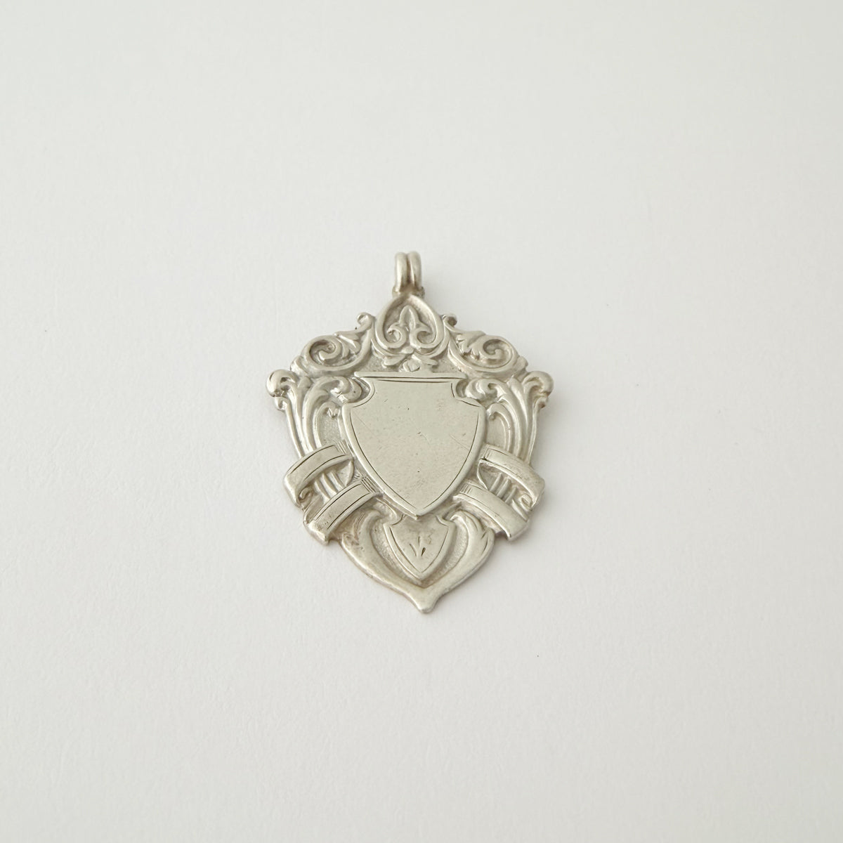 1950 Vintage Sterling Silver Two-Sided Watch FOB w/ Engravable Crest