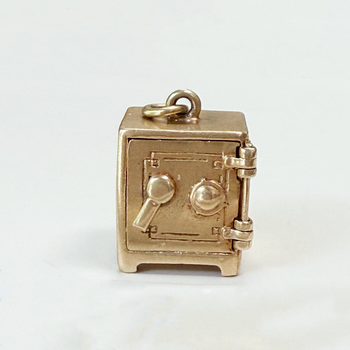 14K Gold Vintage 3D Vault Charm