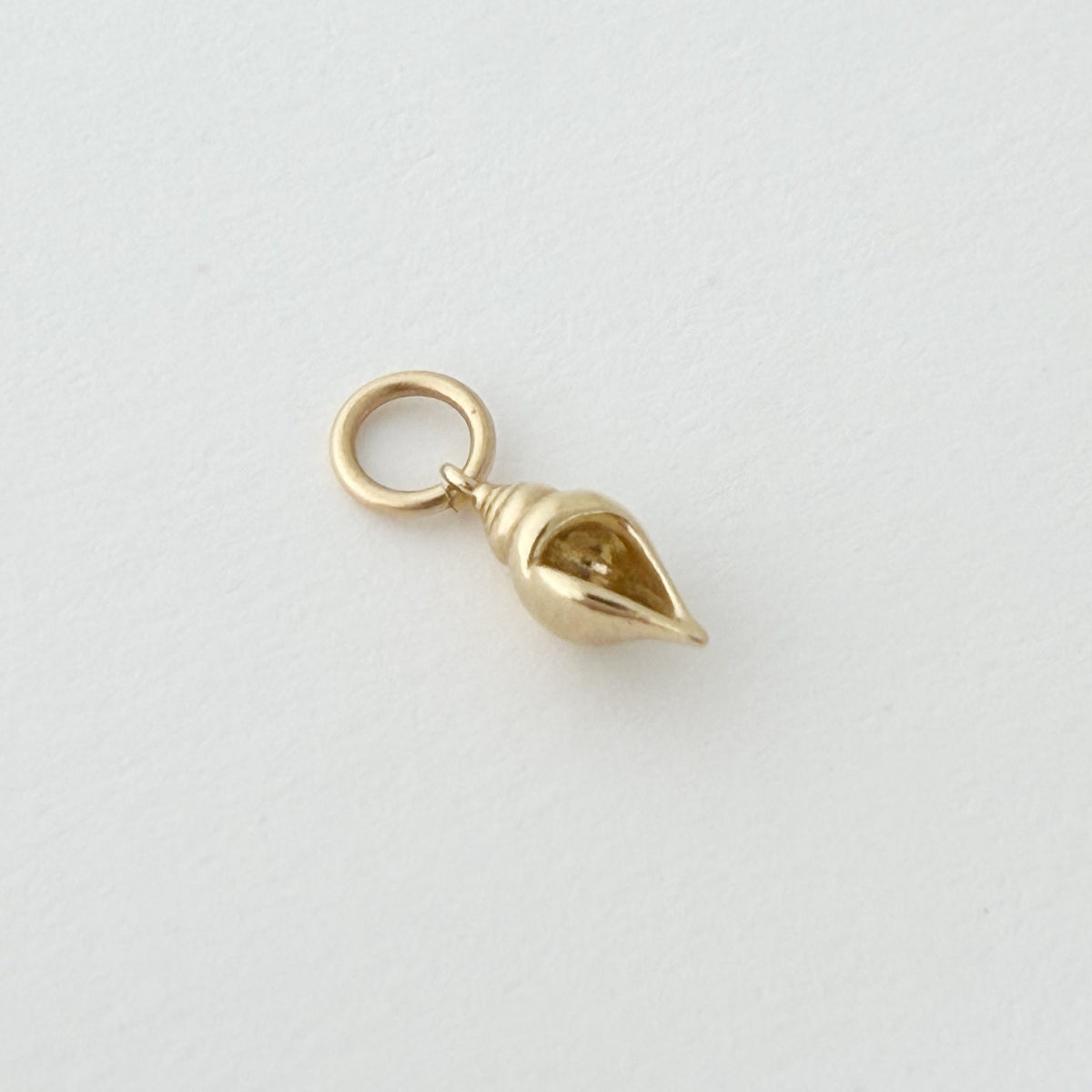 14K Gold 3D Sea Shell Charm