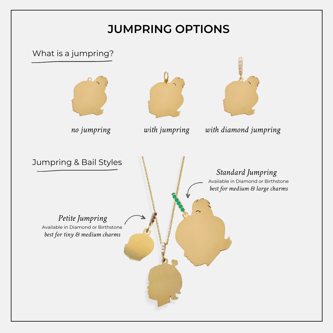 10K Silhouette Charm (Tiny) - Vana Chupp Studio