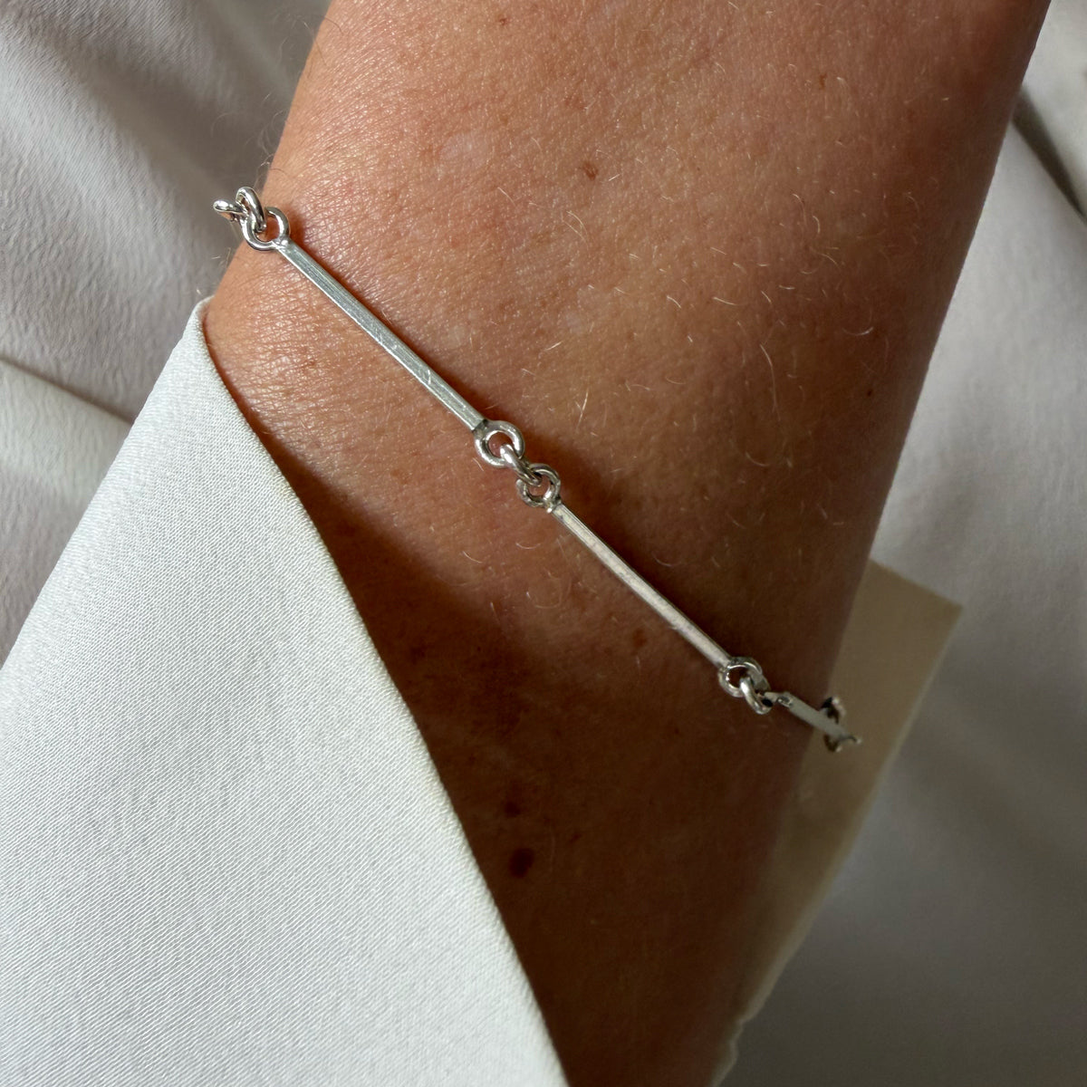 Sterling Silver Bar Bracelet - 7.5 inch