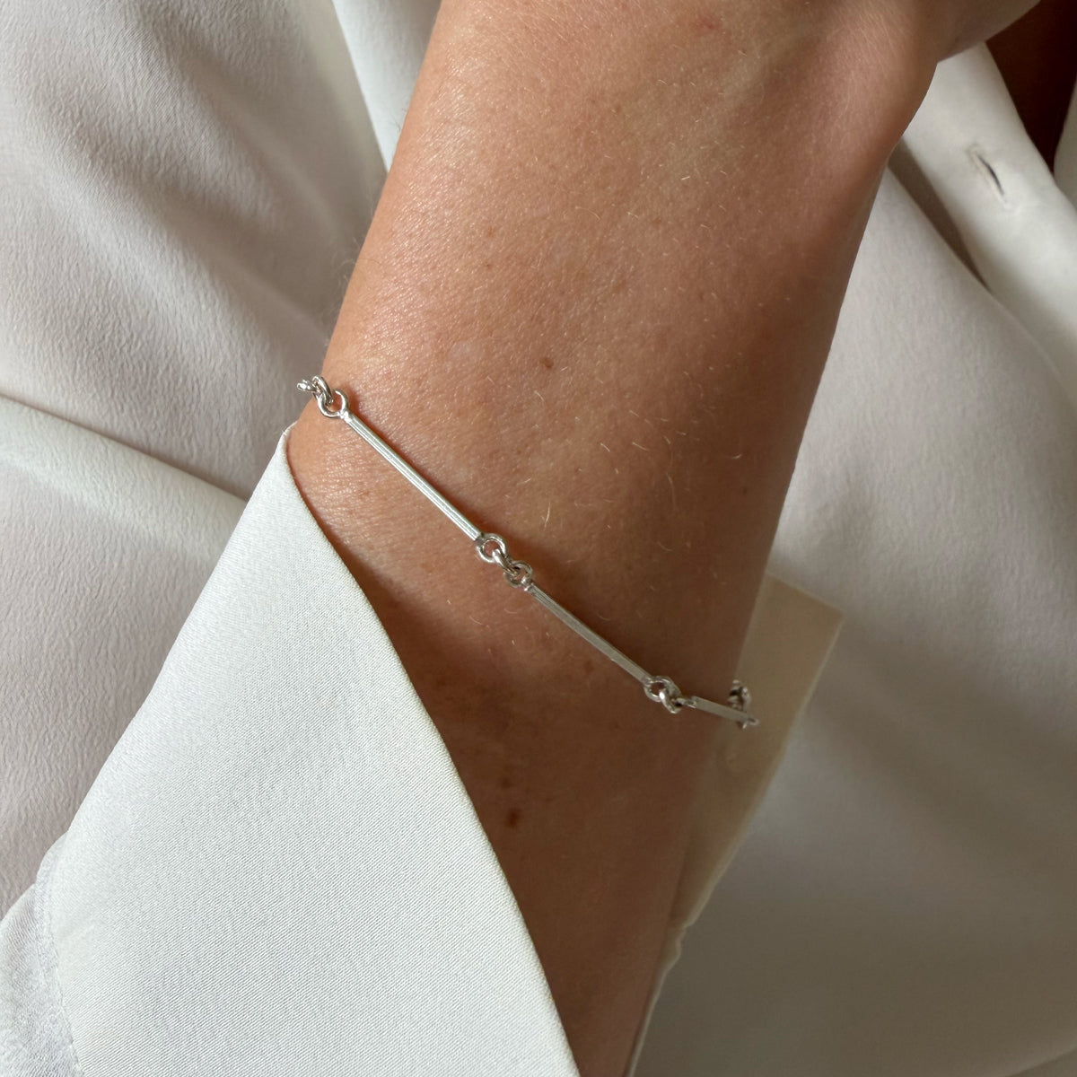 Sterling Silver Bar Bracelet - 7.5 inch