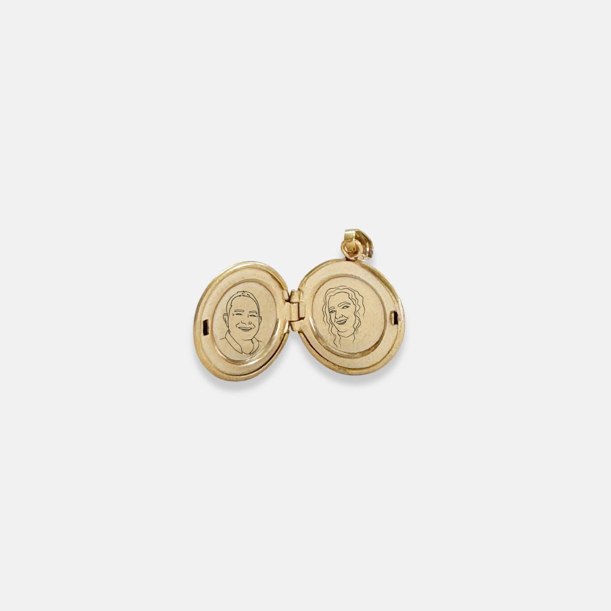 14k Yellow Gold Petite Silhouette Locket Necklace - Vana Chupp Studio