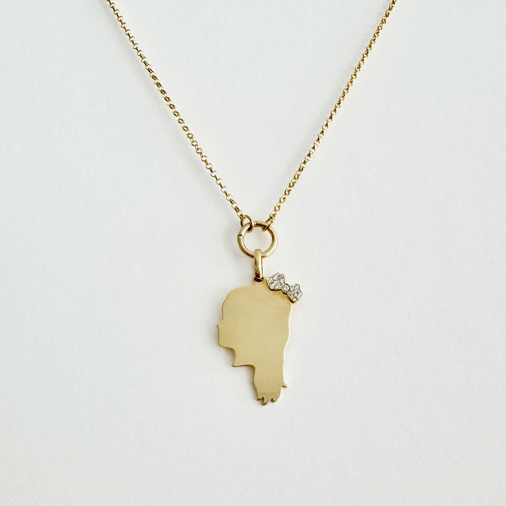Standard Rolo Chain Necklace with Charm Holder - Vana Chupp Studio