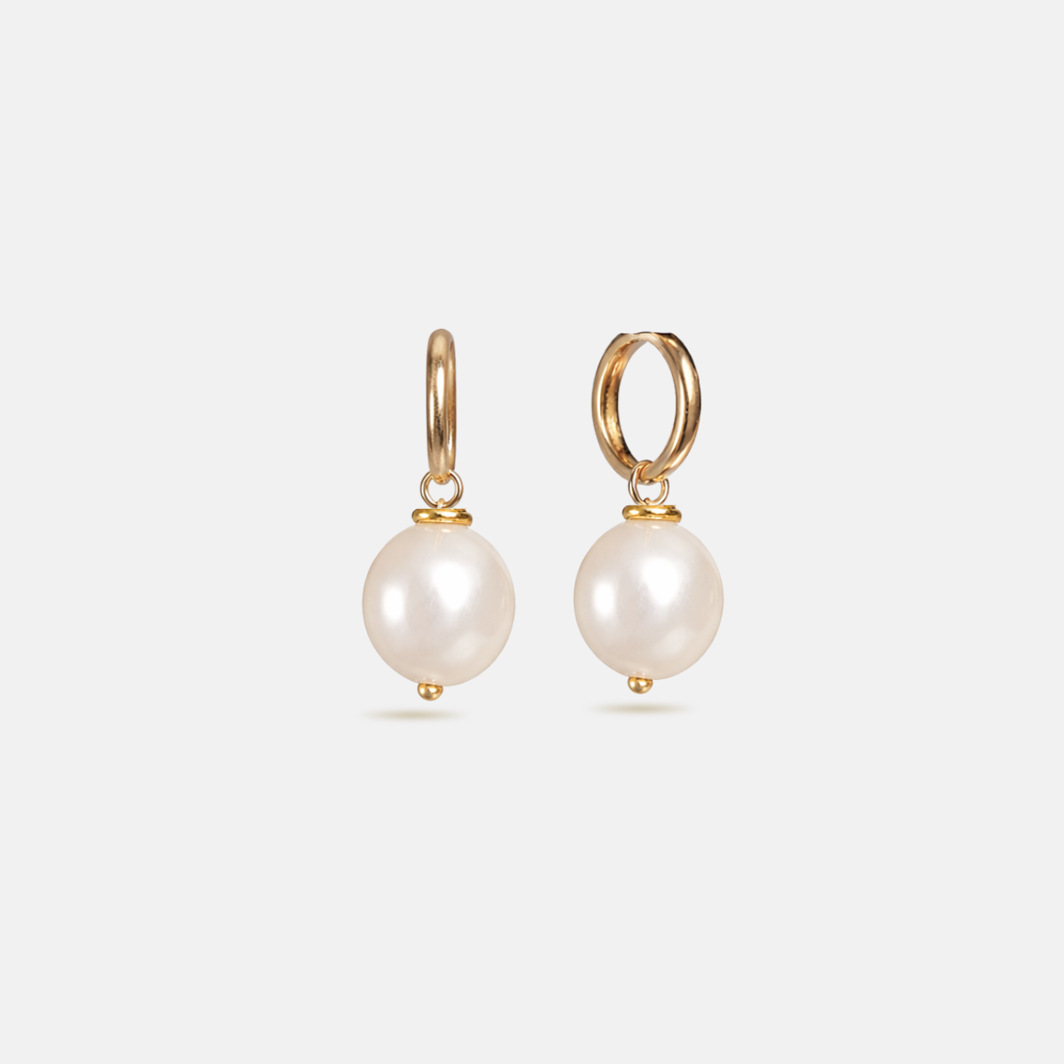 Fresh Water Pearl Huggie Earrings