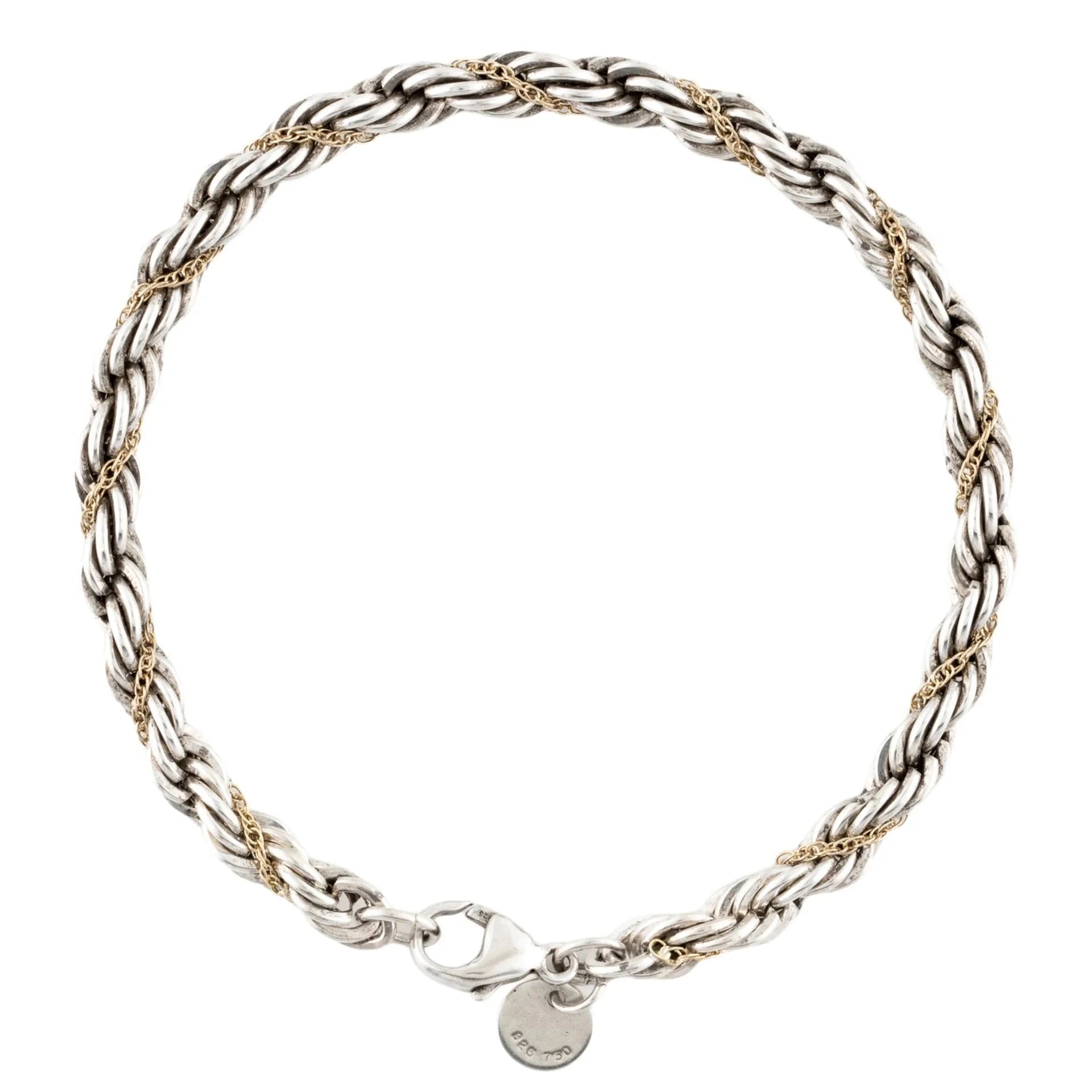 Tiffany & Co. Vintage Twisted Rope Chain Bracelet - 7.5 inch