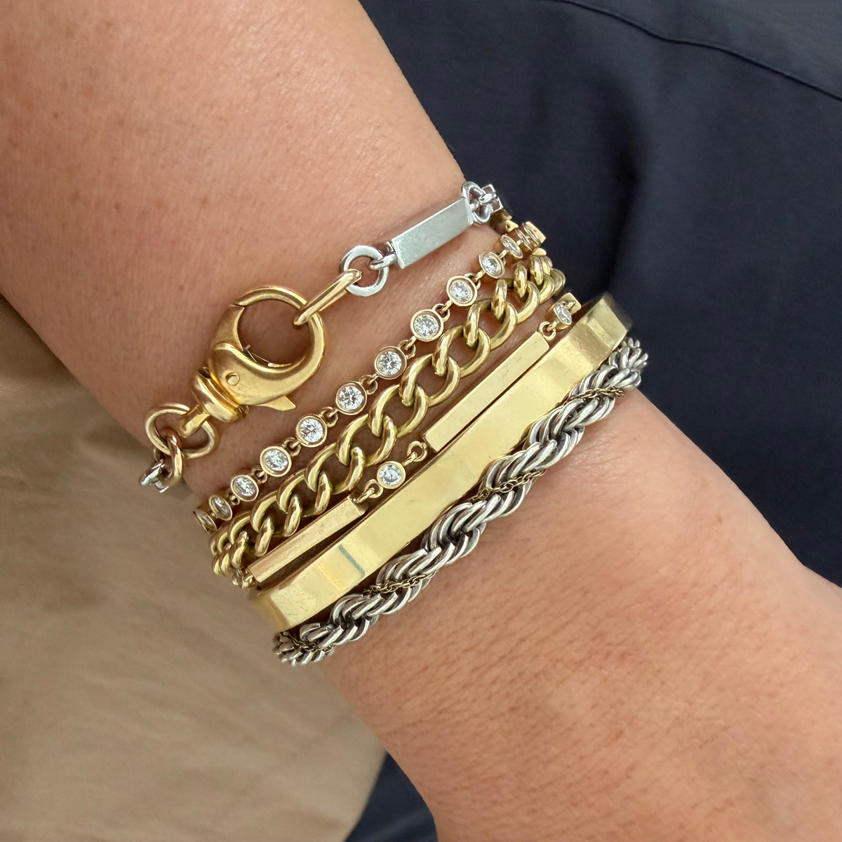Tiffany & Co. Vintage Twisted Rope Chain Bracelet - 7.5 inch